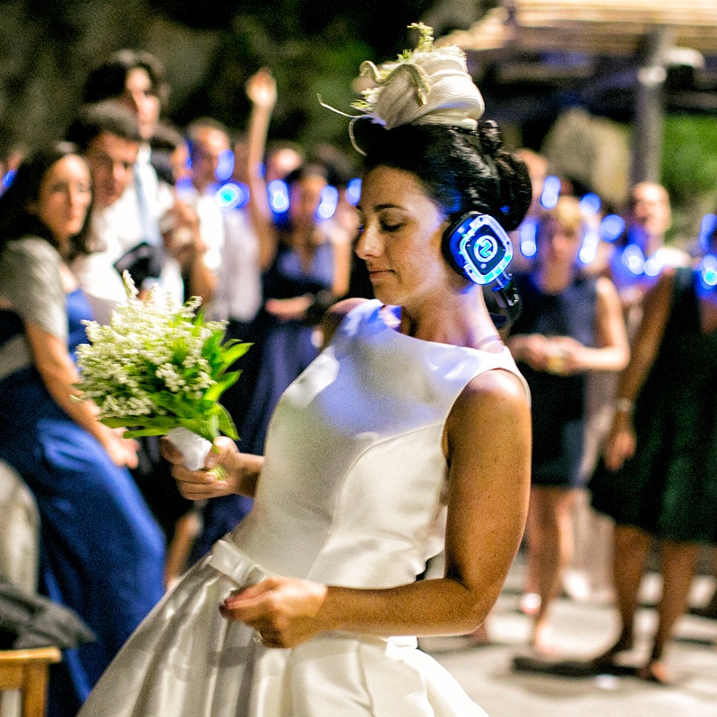 Silent-Disco-Hochzeit mit kabellosen Silentsystem Kopfhörern