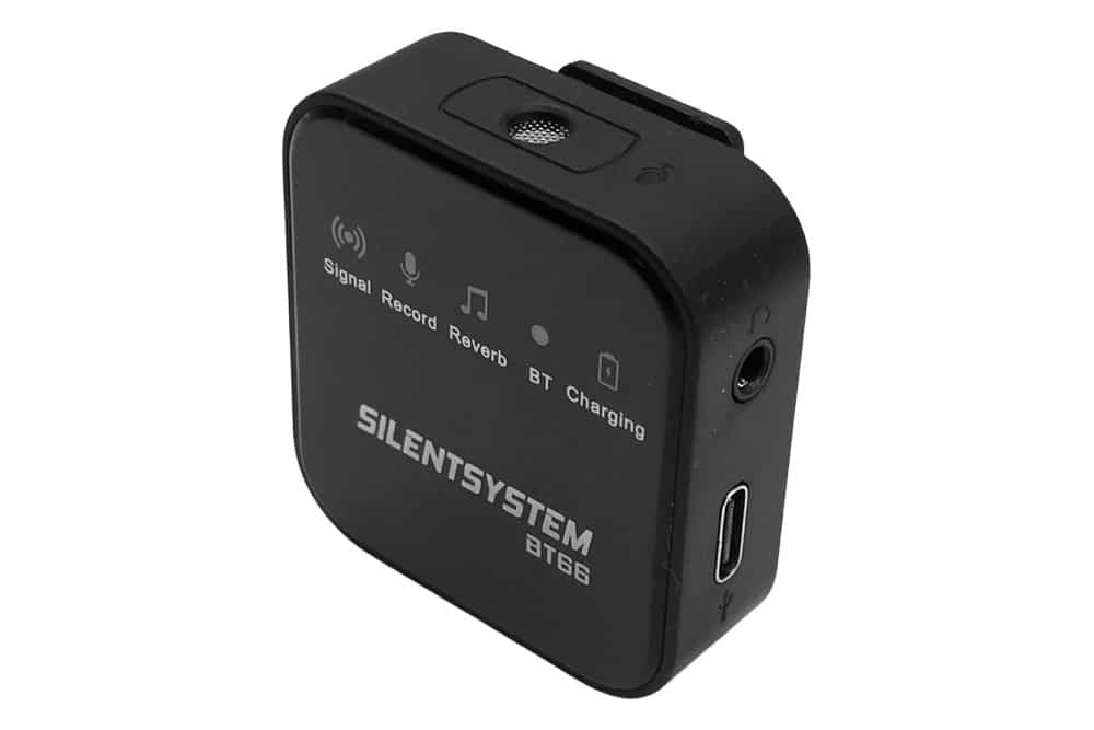 Kabelloses Silentsystem-Mikrofon BT66 mit Tasten und Anzeigen