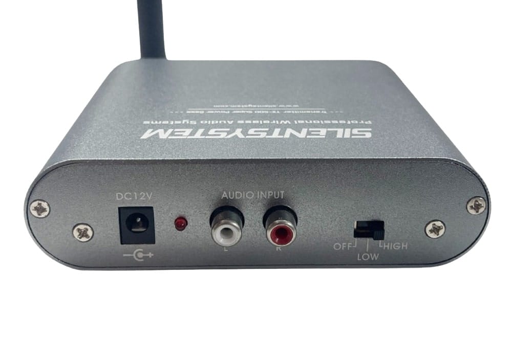 Trasmettitore UHF TX-500 Silentsystem-Sender TX-500, rückseitige Eingänge