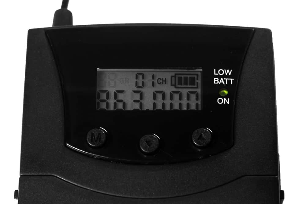Trasmettitore wireless TX-400 Bedienelemente des tragbaren Senders TX-400 Mobi