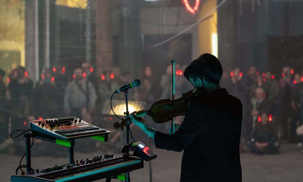 Studi di registrazione Konzert im Tonstudio mit kabellosen Kopfhörern von Silentsystem